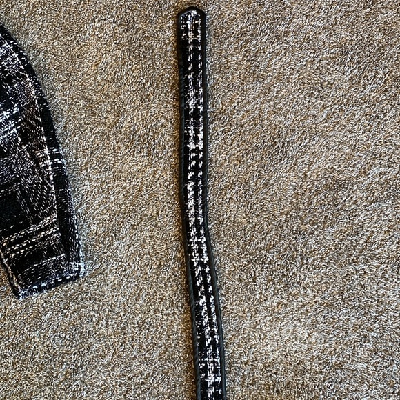 BCX Double Breasted Black & White Plaid Belted Jacket, Women’s size L - Picture 14 of 16